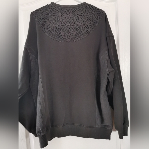 Aerie NWT Keep It Light Crochet Crew Sweatshirt size Small ptp 26" aprox - Picture 8 of 16